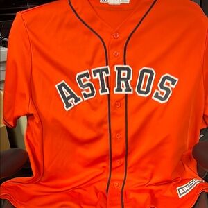 Majestic Orange Astros Jersey
